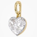 3.10 Carat Amour Heart Shape Lab-Grown Diamond Solitaire Charm Pendant