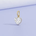 3.10 Carat Amour Heart Shape Lab-Grown Diamond Solitaire Charm Pendant