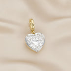 3.10 Carat Amour Heart Shape Lab-Grown Diamond Solitaire Charm Pendant