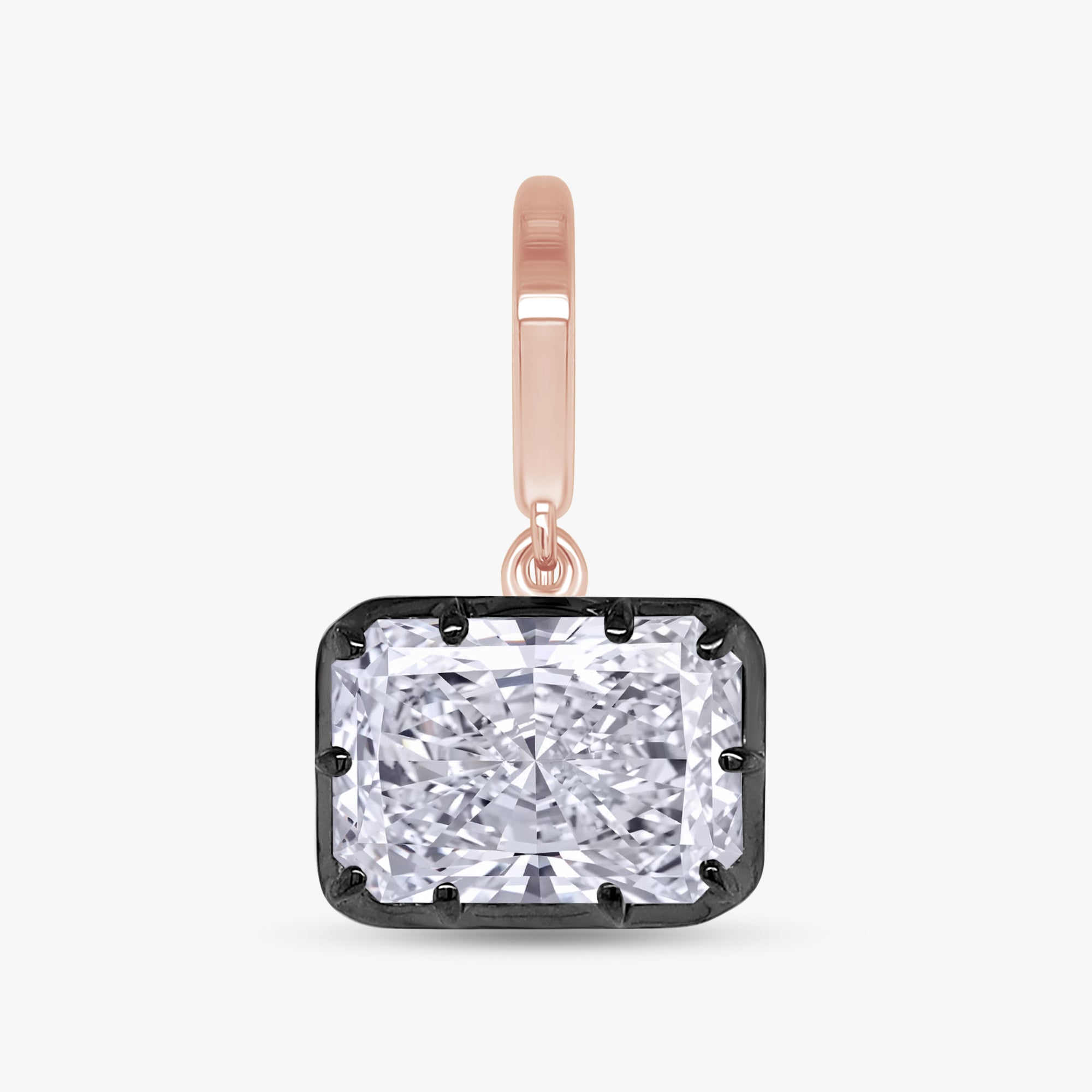 2.90 Carat Emerald Cut Lab Grown Diamond Solitaire Pendant Necklace