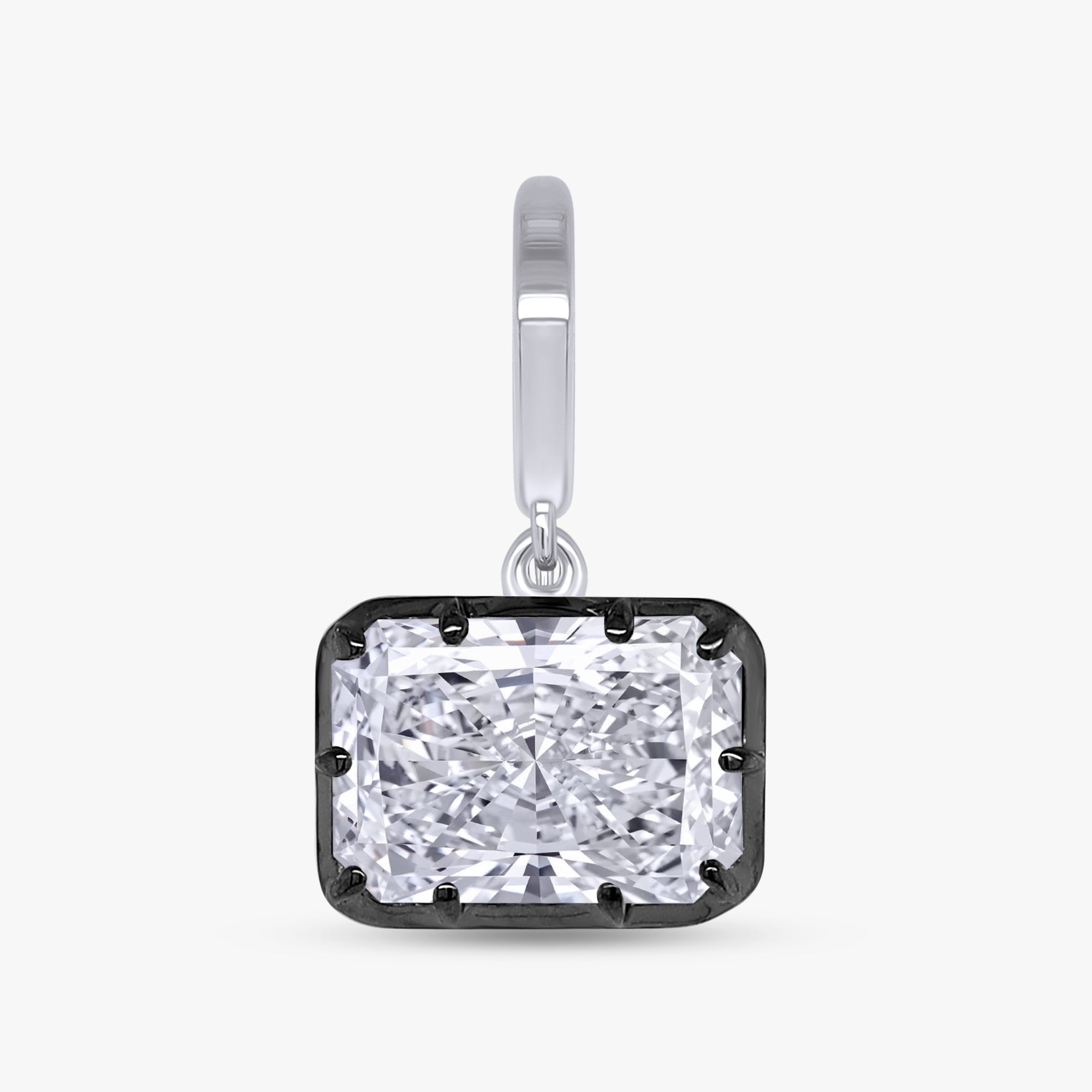2.90 Carat Emerald Cut Lab Grown Diamond Solitaire Pendant Necklace