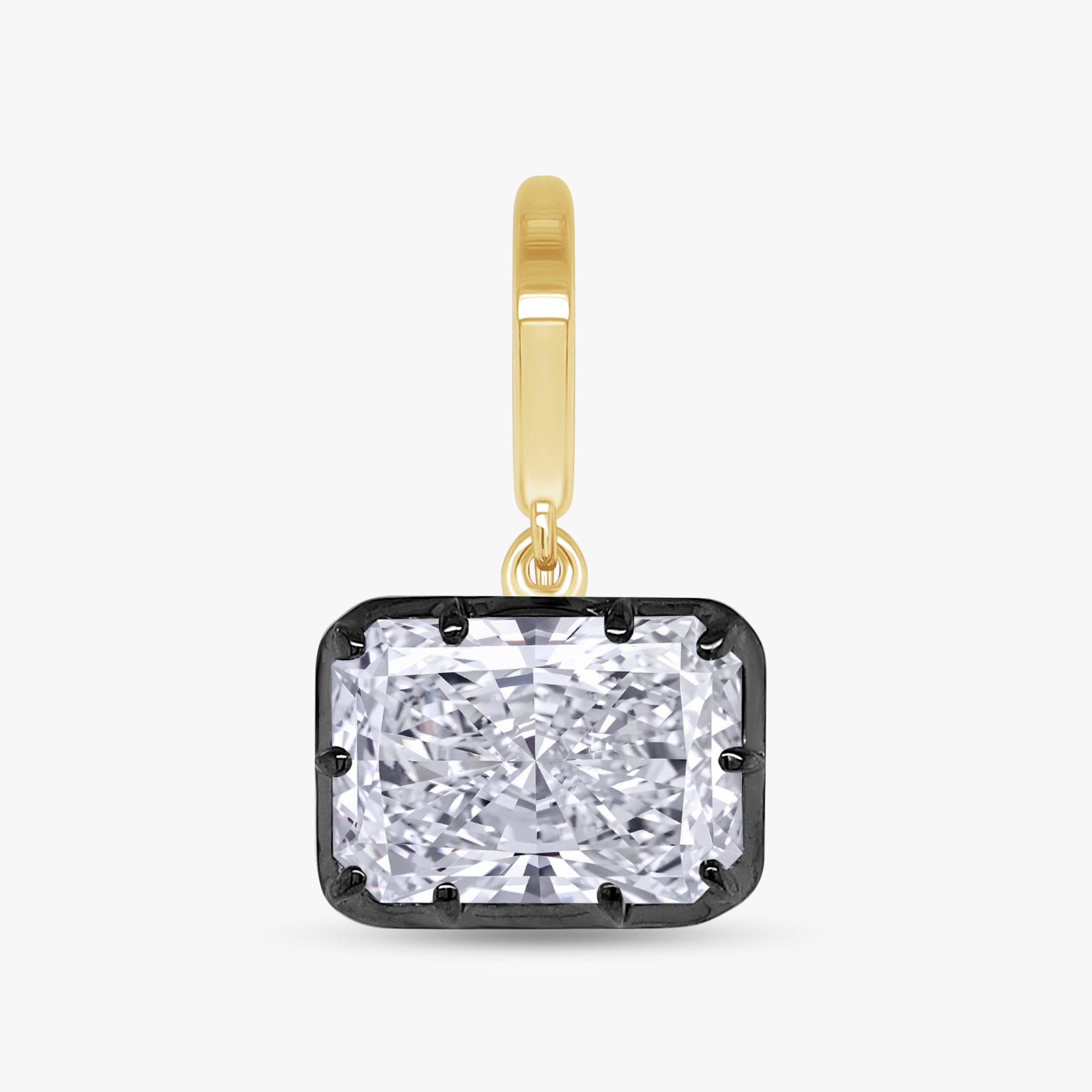 2.90 Carat Emerald Cut Lab Grown Diamond Solitaire Pendant Necklace