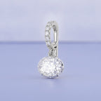 1.07 CTW Oval and Round Cut Lab-Grown Diamond Charm Pendant