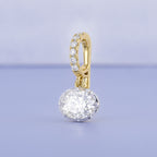 1.07 CTW Oval and Round Cut Lab-Grown Diamond Charm Pendant