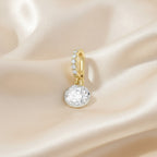 1.07 CTW Oval and Round Cut Lab-Grown Diamond Charm Pendant