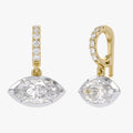 1.75 CTW Marquise Cut Lab-Grown Diamond Charm Solitaire Pendant