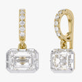1.75 CTW Radiant & Round Cut Lab Grown Diamond Charm Solitaire Pendant