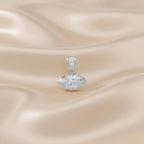 3.75 CTW Luxury Marquise Step-Cut Lab Grown Diamond Charm Pendant