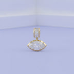 3.75 CTW Luxury Marquise Step-Cut Lab Grown Diamond Charm Pendant