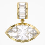 3.75 CTW Luxury Marquise Step-Cut Lab Grown Diamond Charm Pendant