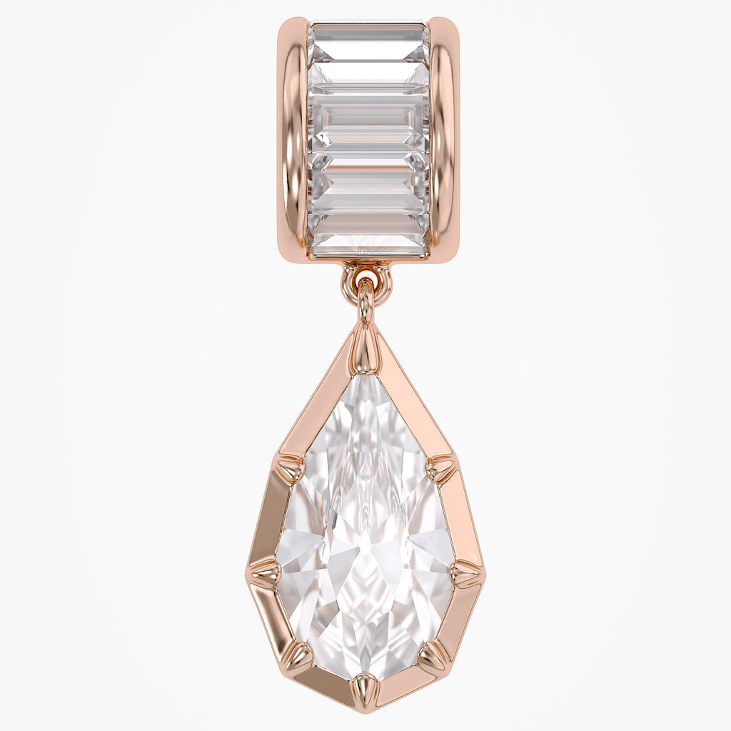 3.75 CTW Pear Shape Lab Grown Diamond Charm Pendant