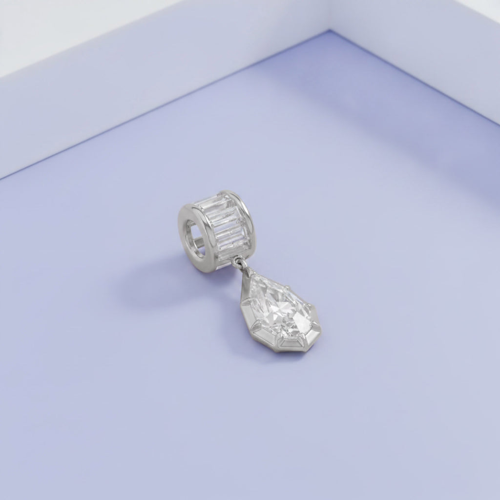 3.75 CTW Pear Shape Lab Grown Diamond Charm Pendant