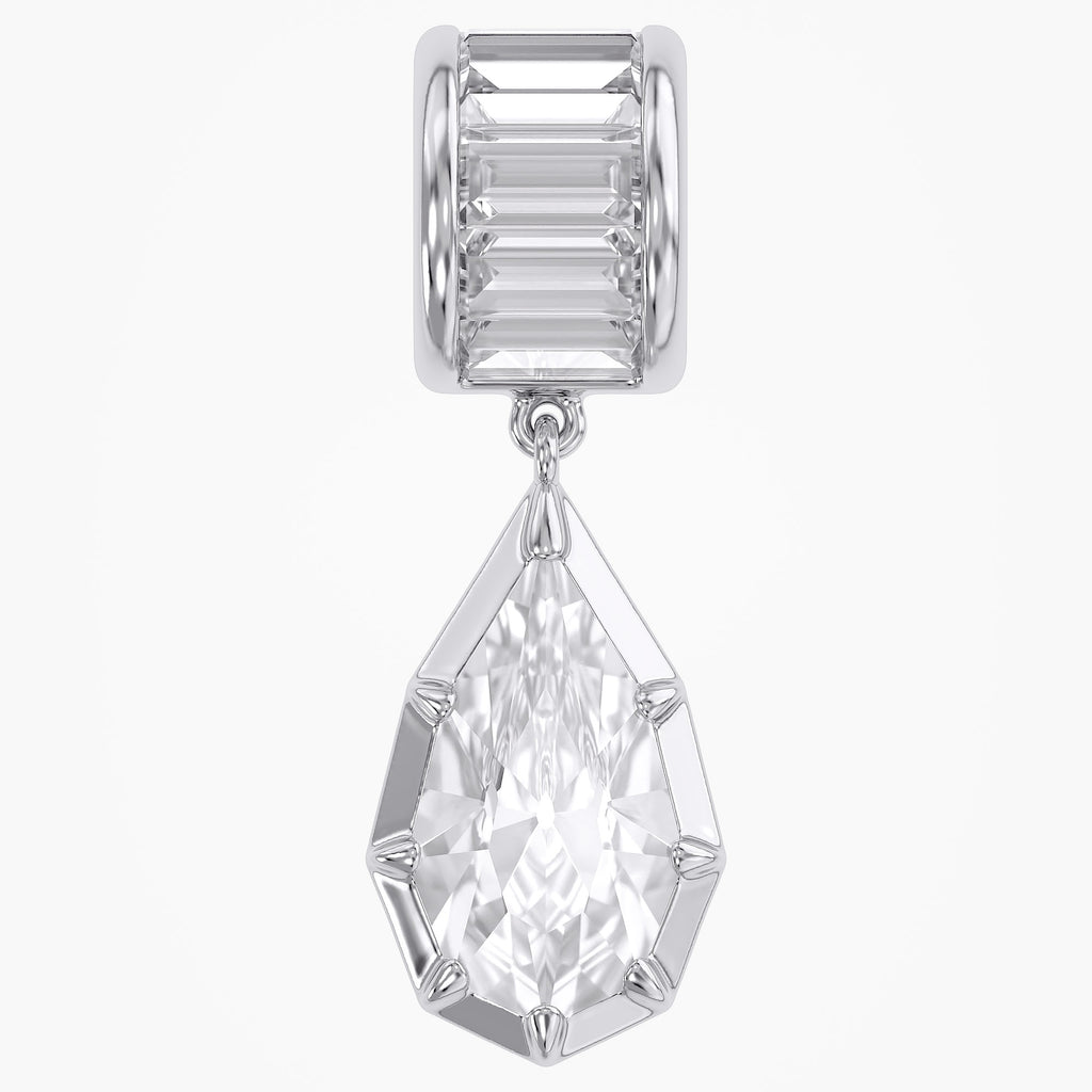3.75 CTW Pear Shape Lab Grown Diamond Charm Pendant