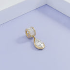 3.75 CTW Pear Shape Lab Grown Diamond Charm Pendant