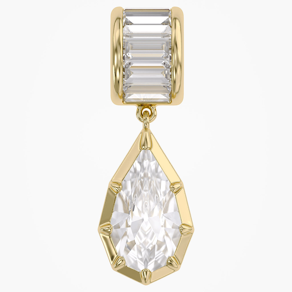 3.75 CTW Pear Shape Lab Grown Diamond Charm Pendant