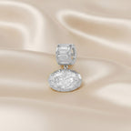 3.75 CTW Oval Cut Lab Grown Diamond Charm Pendant