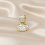 3.75 CTW Oval Cut Lab Grown Diamond Charm Pendant