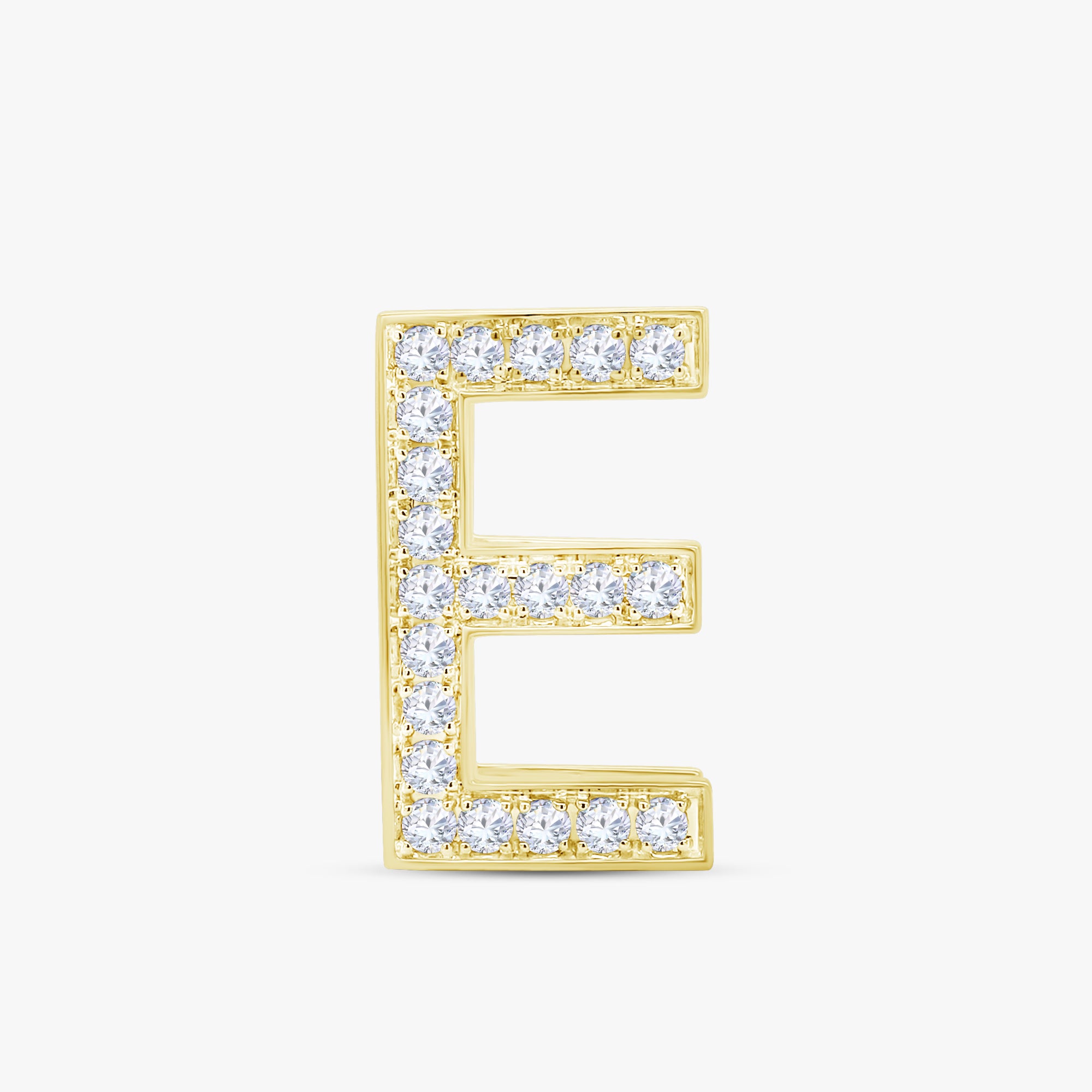 0.60 CTW Round Cut Lab Grown Diamond "E" Initial Letter Pendant