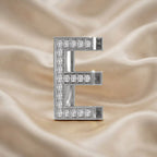 0.65 CTW Round Cut Lab Grown Diamond "E" Initial Letter Pendant