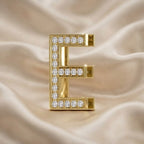 0.65 CTW Round Cut Lab Grown Diamond "E" Initial Letter Pendant