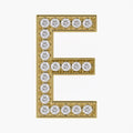 0.65 CTW Round Cut Lab Grown Diamond "E" Initial Letter Pendant