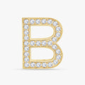 0.85 CTW Round Cut Lab Grown Diamond "B" Letter Pendant