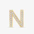 0.84 CTW Round Cut Lab Grown Diamond "N" Letter Pendant