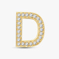 0.80 CTW Round Cut Lab Grown Diamond Round "D" Initial Letter Pendant