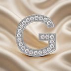 0.75 TCW Round Cut Lab Grown Diamond "G" Letter Pendant