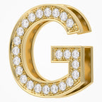 0.75 TCW Round Cut Lab Grown Diamond "G" Letter Pendant