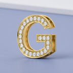 0.75 TCW Round Cut Lab Grown Diamond "G" Letter Pendant