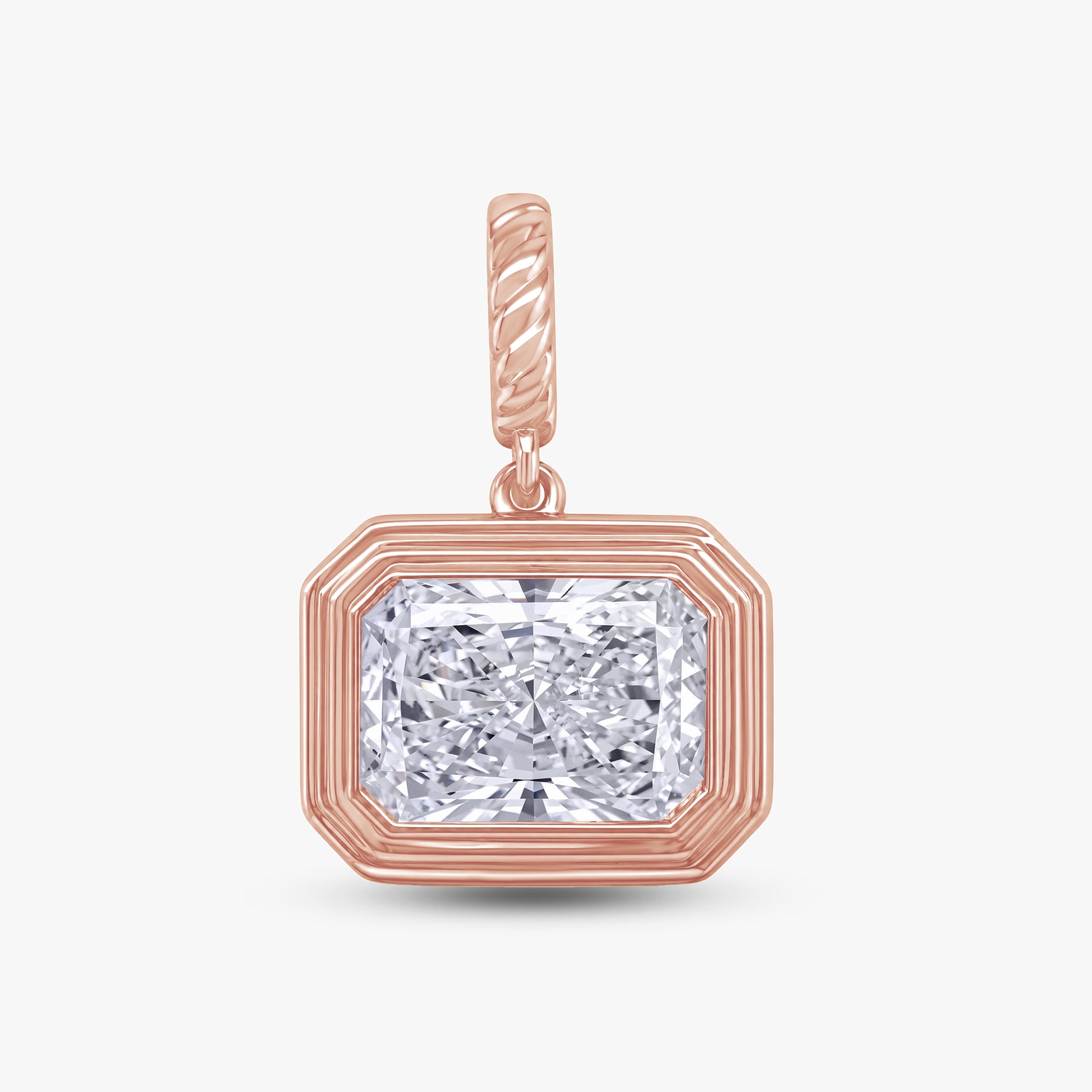 1.94 CTW Lab Grown Diamond Modern Radiant Charm Pendant