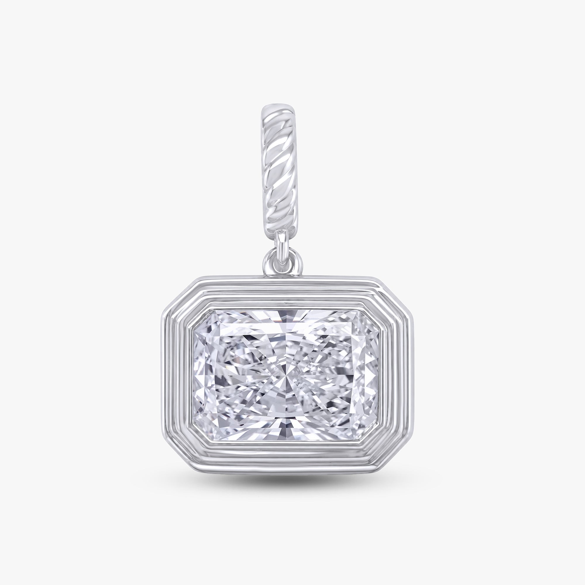 1.94 CTW Lab Grown Diamond Modern Radiant Charm Pendant