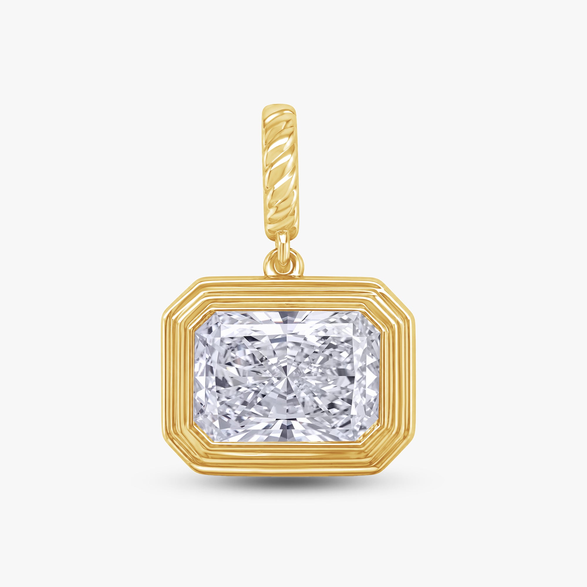 1.94 CTW Lab Grown Diamond Modern Radiant Charm Pendant