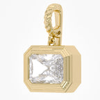 2.82 TCW Lab Grown Diamond Modern Radiant Charm Pendant