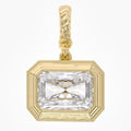 2.82 TCW Lab Grown Diamond Modern Radiant Charm Pendant