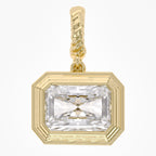 2.82 TCW Lab Grown Diamond Modern Radiant Charm Pendant