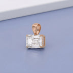 2.00 CTW Emerald Cut Lab Grown Diamond Solitaire Pendant