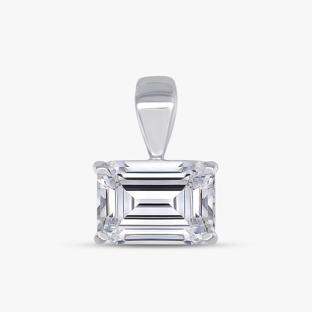 2.00 CTW Emerald Cut Lab Grown Diamond Solitaire Pendant