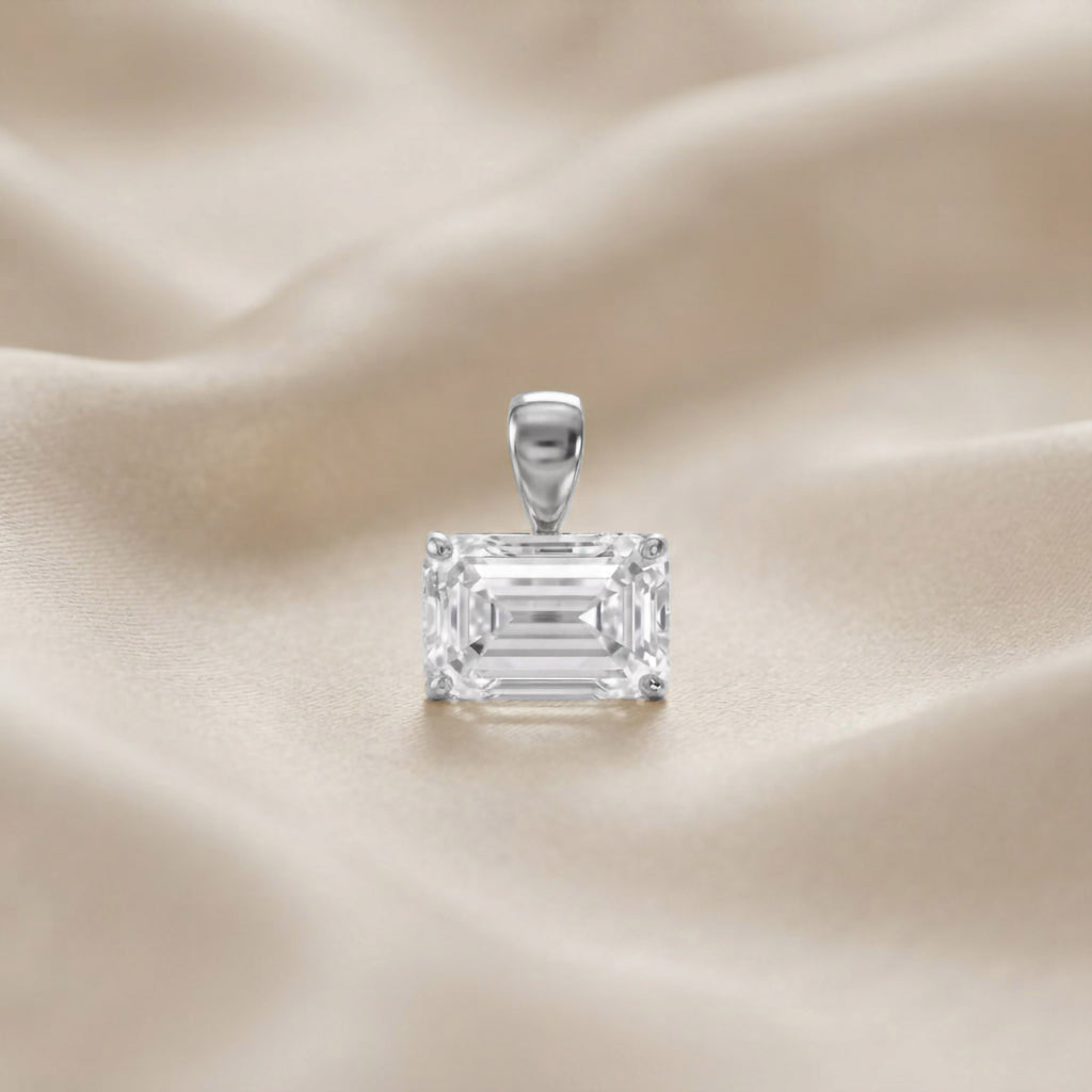 2.00 CTW Emerald Cut Lab Grown Diamond Solitaire Pendant