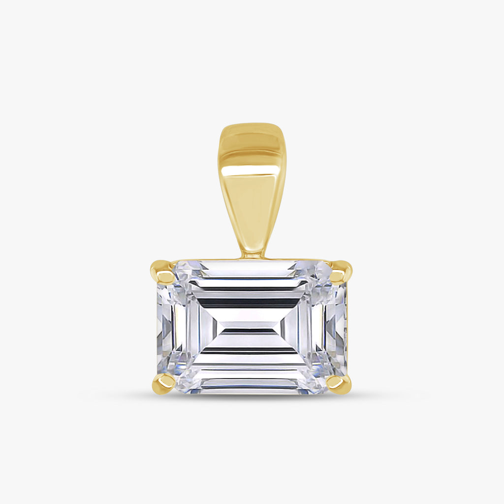 2.00 CTW Emerald Cut Lab Grown Diamond Solitaire Pendant