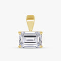 2.00 CTW Emerald Cut Lab Grown Diamond Solitaire Pendant