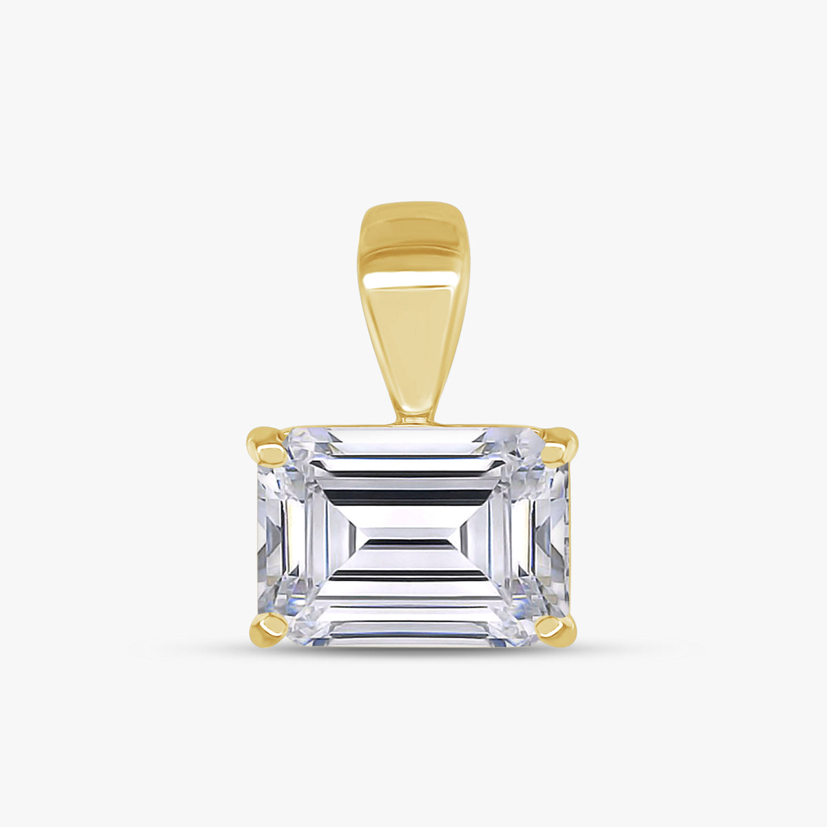 2.00 CTW Emerald Cut Lab Grown Diamond Solitaire Pendant