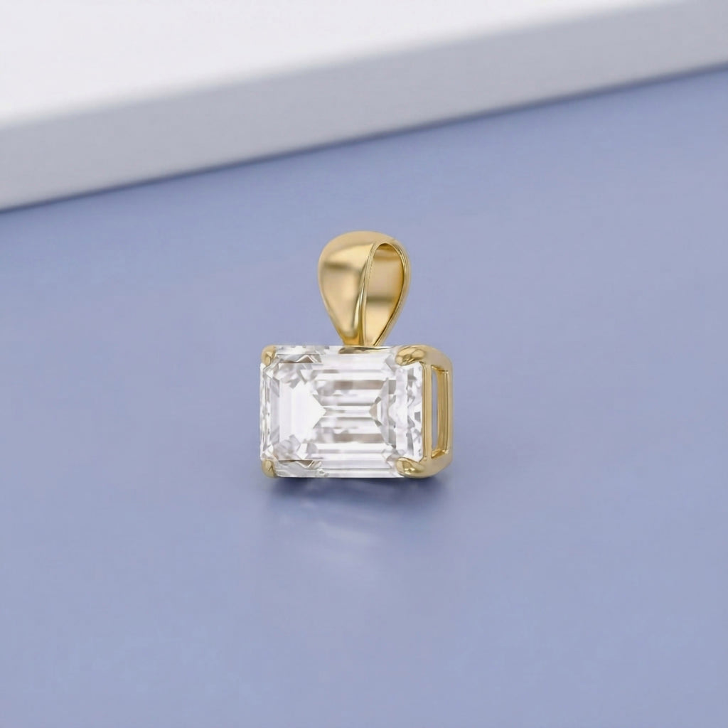 2.00 CTW Emerald Cut Lab Grown Diamond Solitaire Pendant