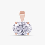 2.01 CTW Oval Diamond Classic Solitaire Pendant