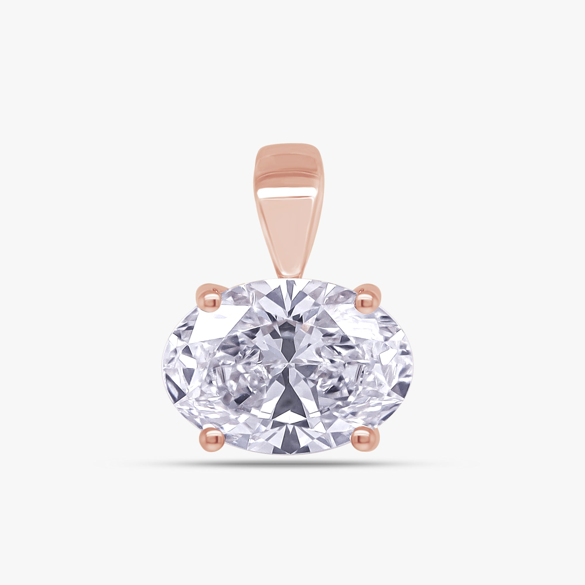 2.01 CTW Oval Diamond Classic Solitaire Pendant