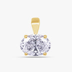 2.01 CTW Oval Diamond Classic Solitaire Pendant