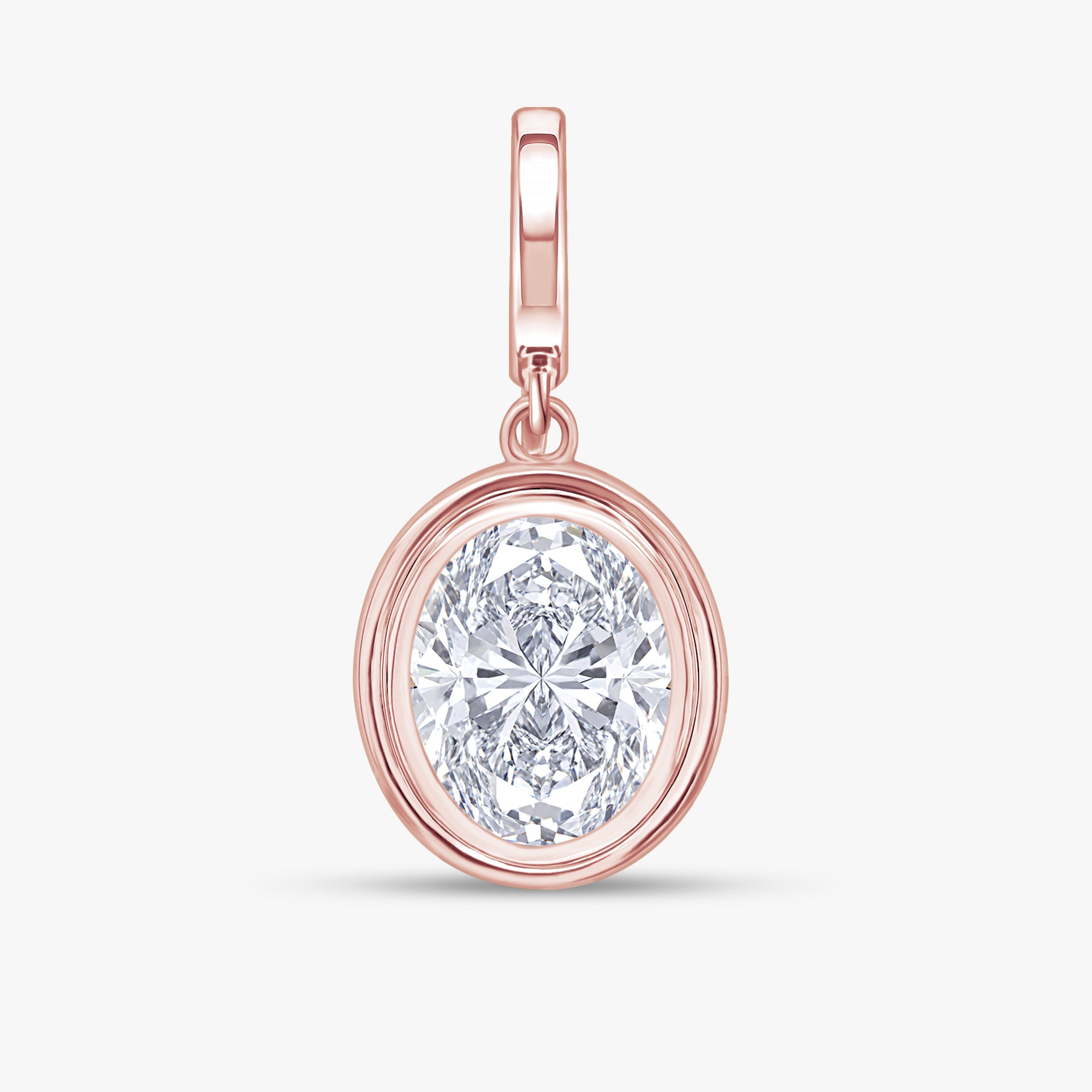 2.00 CTW Oval Brilliant Cut Lab Grown Diamond Pendant