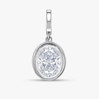 2.00 CTW Oval Brilliant Cut Lab Grown Diamond Pendant