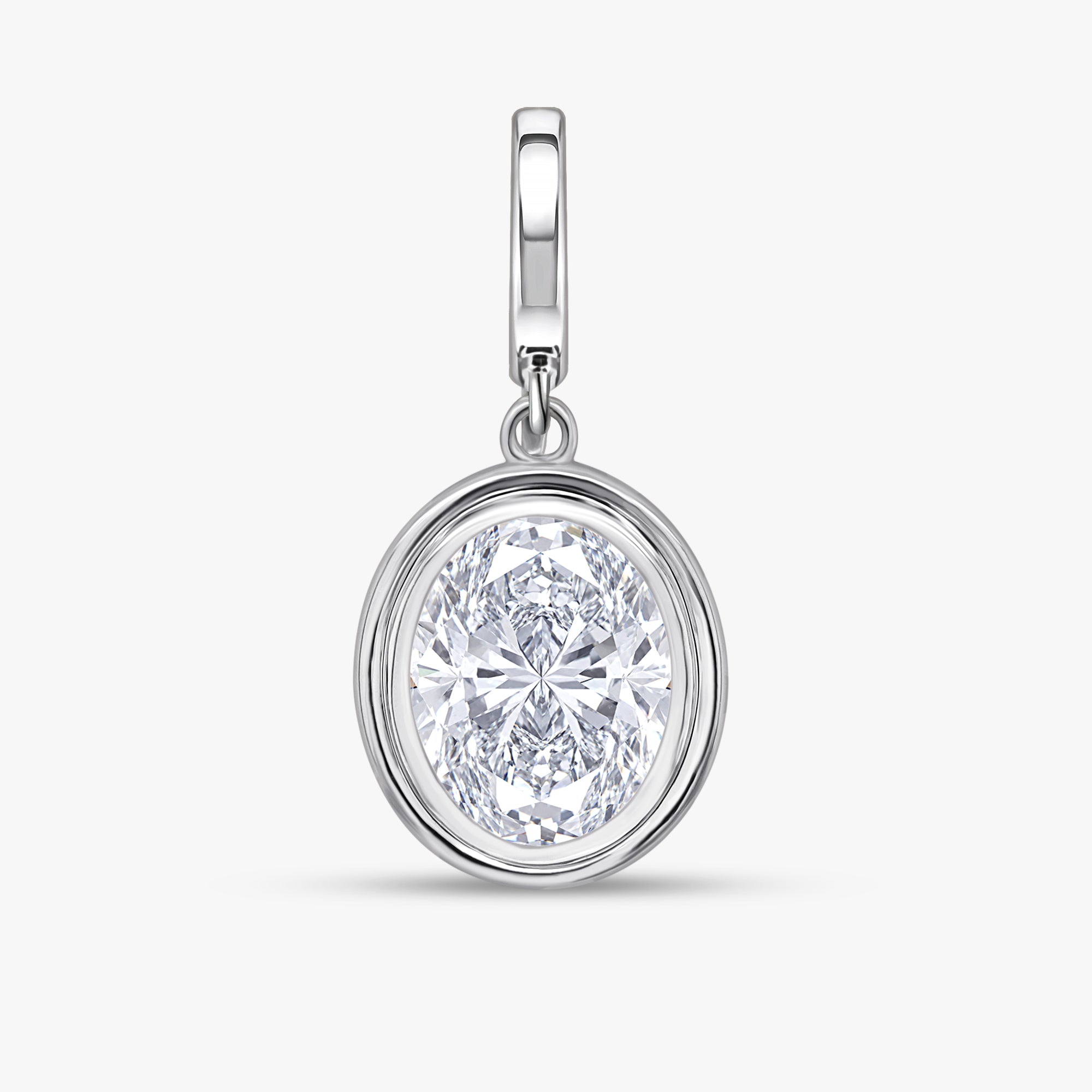 2.00 CTW Oval Brilliant Cut Lab Grown Diamond Pendant